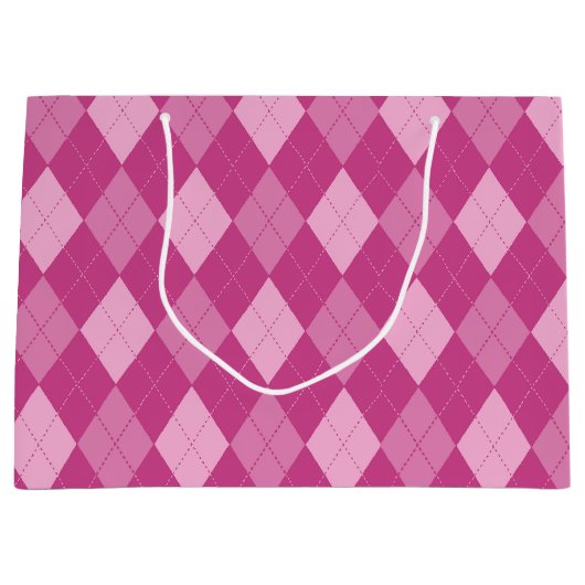 Roze Argyll Medium Gift Bag Groot Cadeauzakje (Voorkant)