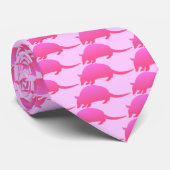 Roze Armadillo Stropdas (Opgerold)
