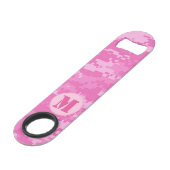 Roze ARMY ACU Camo Camouflage Bottle Open Speed Flessenopener (Voorkant Gekanteld)