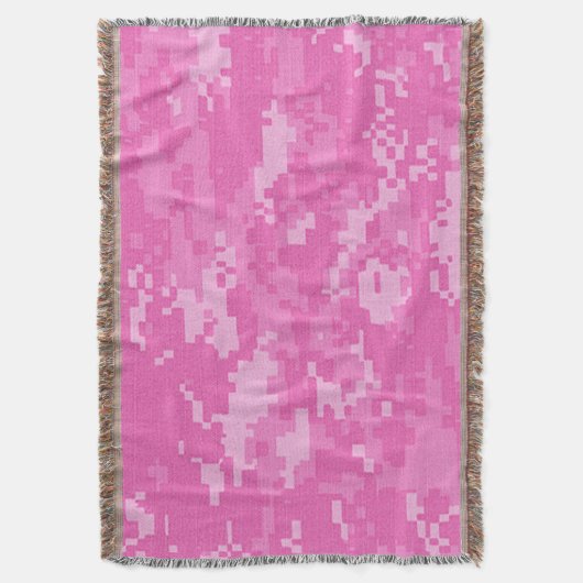 Roze ARMY ACU Camouflage Throw Blanket Deken (Voorkant Verticaal)