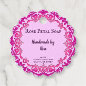 Roze Art Aangepaste handgemaakte Craft Labels (Voorkant)