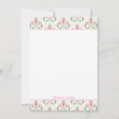 Roze Art Deco Baby shower Dank u Opmerkingen Bedankkaart (Voorkant)