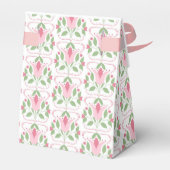 Roze Art Deco Baby shower Favor Box Bedankdoosjes (Achterkant)