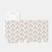 Roze Art Deco Baby shower Favor Box Bedankdoosjes (Uitgevouwen)