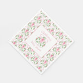 Roze Art Deco Baby shower lunch Servet (Hoek)