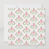 Roze Art Deco Baby shower Uitnodiging (Achterkant)