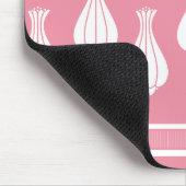 Roze Art Deco bloemmotief muismat (Hoek)