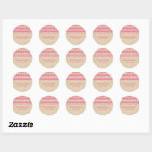Roze art Deco Border Wedding Stickers (Vel)