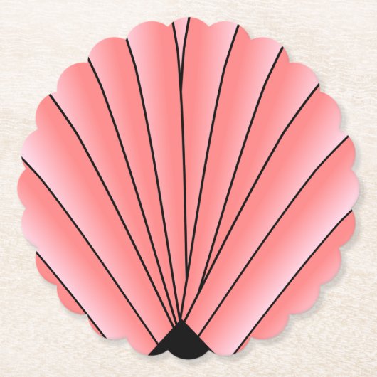 Roze Art Deco Design Kartonnen Onderzetters (Voorkant)