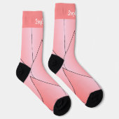 Roze Art Deco Design Soksokken Sokken (Rechts)