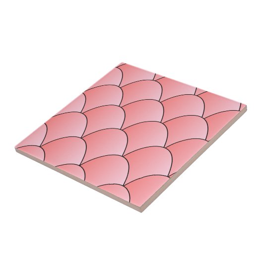 Roze Art Deco Design Tegeltje (Zijkant)