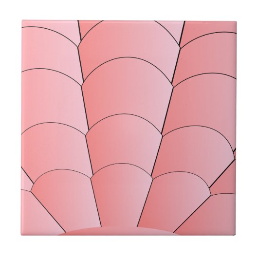 Roze Art Deco Design Tegeltje (Voorkant)