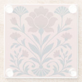 Roze Art Deco Floral Glass Onderzetter (Achterkant)