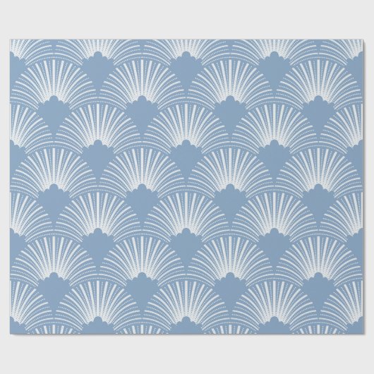 Roze art-deco-patroon op witte achtergrond cadeaupapier (Vlak)