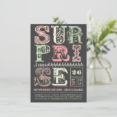 Roze art Deco verrassende partij Volwassenen uitno Kaart (Staand voorkant)