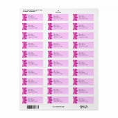 Roze Art Eigen adreslabels Etiket (Full Sheet)