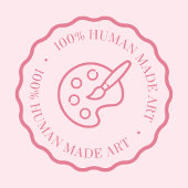 Roze Art Nouveau bloemencode en foto Visitekaartje
