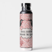 Roze Art Nouveau Floral Girly Grunge kolibries Waterfles (Links)