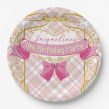 Roze Art Nouveau Prinses Verjaardag