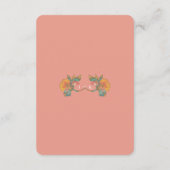 Roze Art Nouveau QR Code Trouwruimte Kaart (Achterkant)