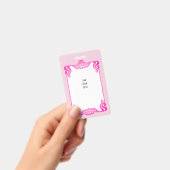 Roze Art Nouveau rand Badge (Handheld)