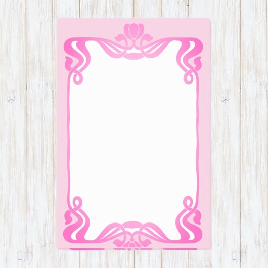 Roze Art Nouveau rand Post-it® Notes