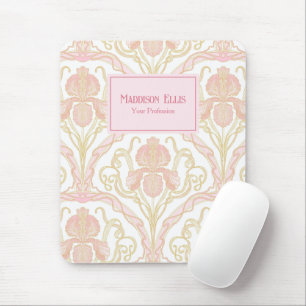 Roze Art Nouveau Vrouwelijke Zakelijke Kunst Muismat