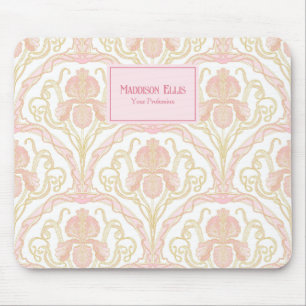 Roze Art Nouveau Vrouwelijke Zakelijke Kunst Muismat