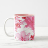 Roze Artistieke Bloemen Mok (Links)