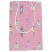 Roze  Artistieke Zwembaan Medium Cadeauzakje (Voorkant)