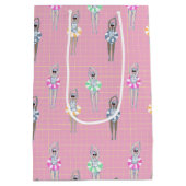 Roze Artistieke Zwembaan Medium Cadeauzakje (Achterkant)