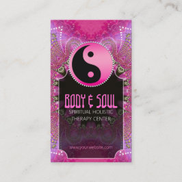 Roze Artistry YinYang New age Yoga Visitekaartjes