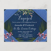 Roze arty Flowers op Blue-wood texture Verloving