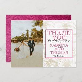 Roze Aruba Bedankkaart