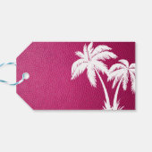 Roze Aruba bruiloft foto Cadeaulabel (Achterkant Horizontaal)