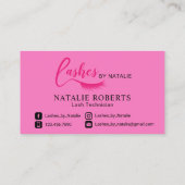 Roze as Logo Eyelash Extensions Salon Loyalty (Achterkant)