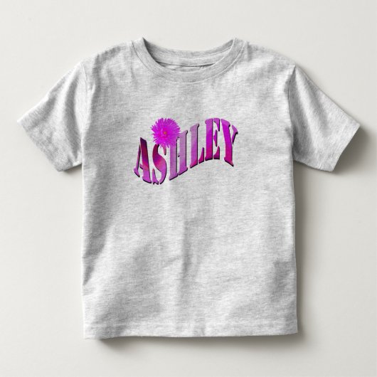 Roze Ashley Girls Name Kinder Shirts (Voorkant)