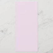Roze Asinderella Koets Elegant Feestmenu Menu (Achterkant)