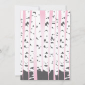 Roze Aspen Trees Baby shower Kaart (Achterkant)