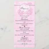 Roze Assepoester Carriage Elegant Party Menu (Voorkant)