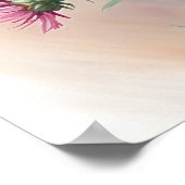 Roze Aster Bloem Art Print Poster (Hoek)