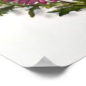 Roze Aster Bloem Art Print Poster (Hoek)