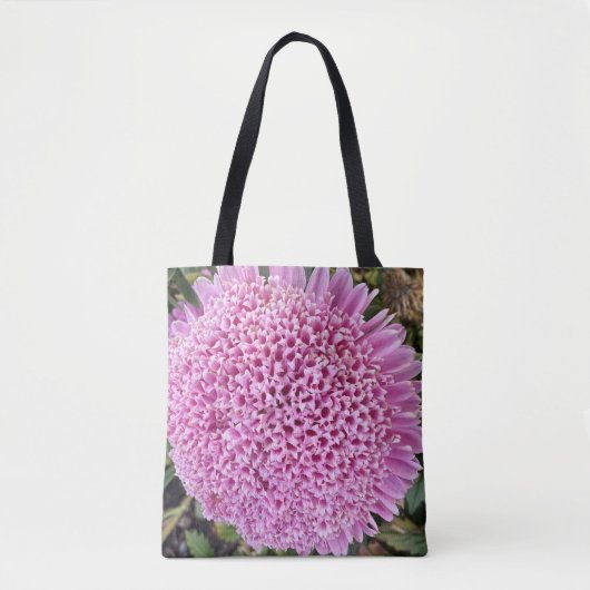Roze Aster Bloemenschoudertas Tote Bag (Voorkant)
