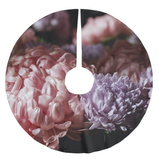 Roze Aster Boeket: Barokke verlichting. Kerstboom Rok (Voorkant)