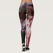 Roze Aster Boeket: Barokke verlichting. Leggings (Achterkant)