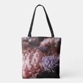 Roze Aster Boeket: Barokke verlichting. Tote Bag (Achterkant)
