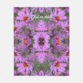 Roze Aster Flowers Abstract gepersonaliseerd Fleece Deken (Voorkant)