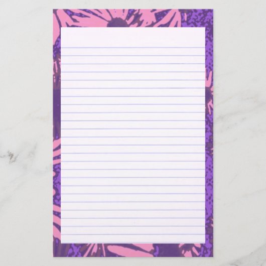 Roze aster Stationery Briefpapier (Voorkant)