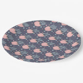 Roze asteroïde sterren Galaxy Birthday Papieren Bordje (Gekanteld)