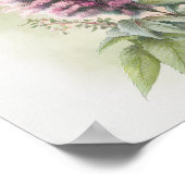 Roze Astilbe Bloem Kunstprint Poster (Hoek)